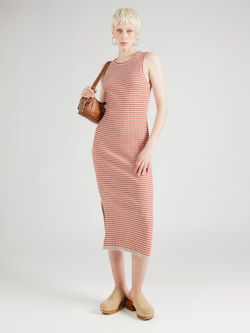 OBJECT Knitted dress 'ESTER' in Beige: front