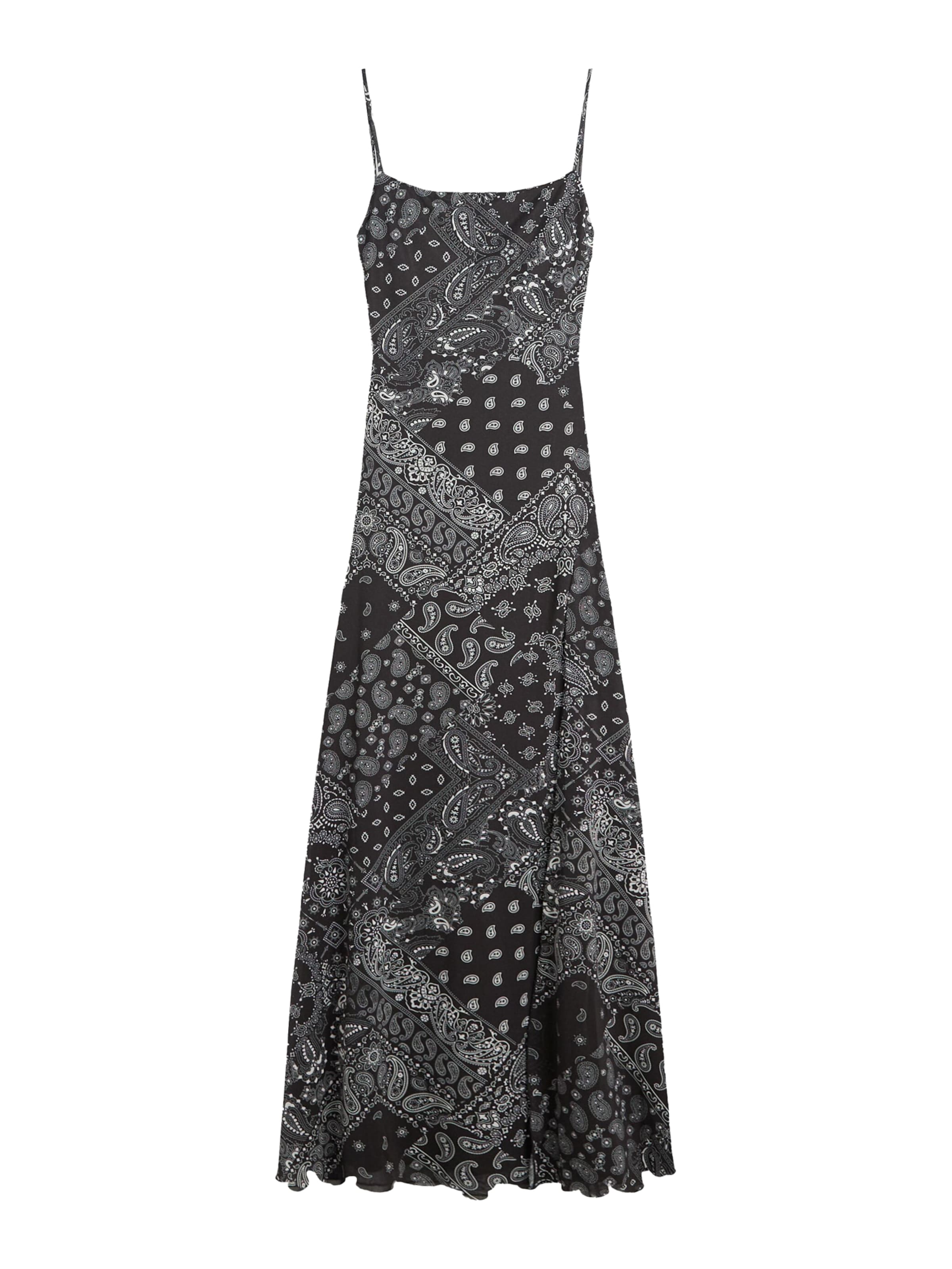 Bershka Letní šaty – černá: přední strana