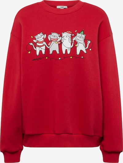 Mavi Pullover in rot / weiß, Produktansicht