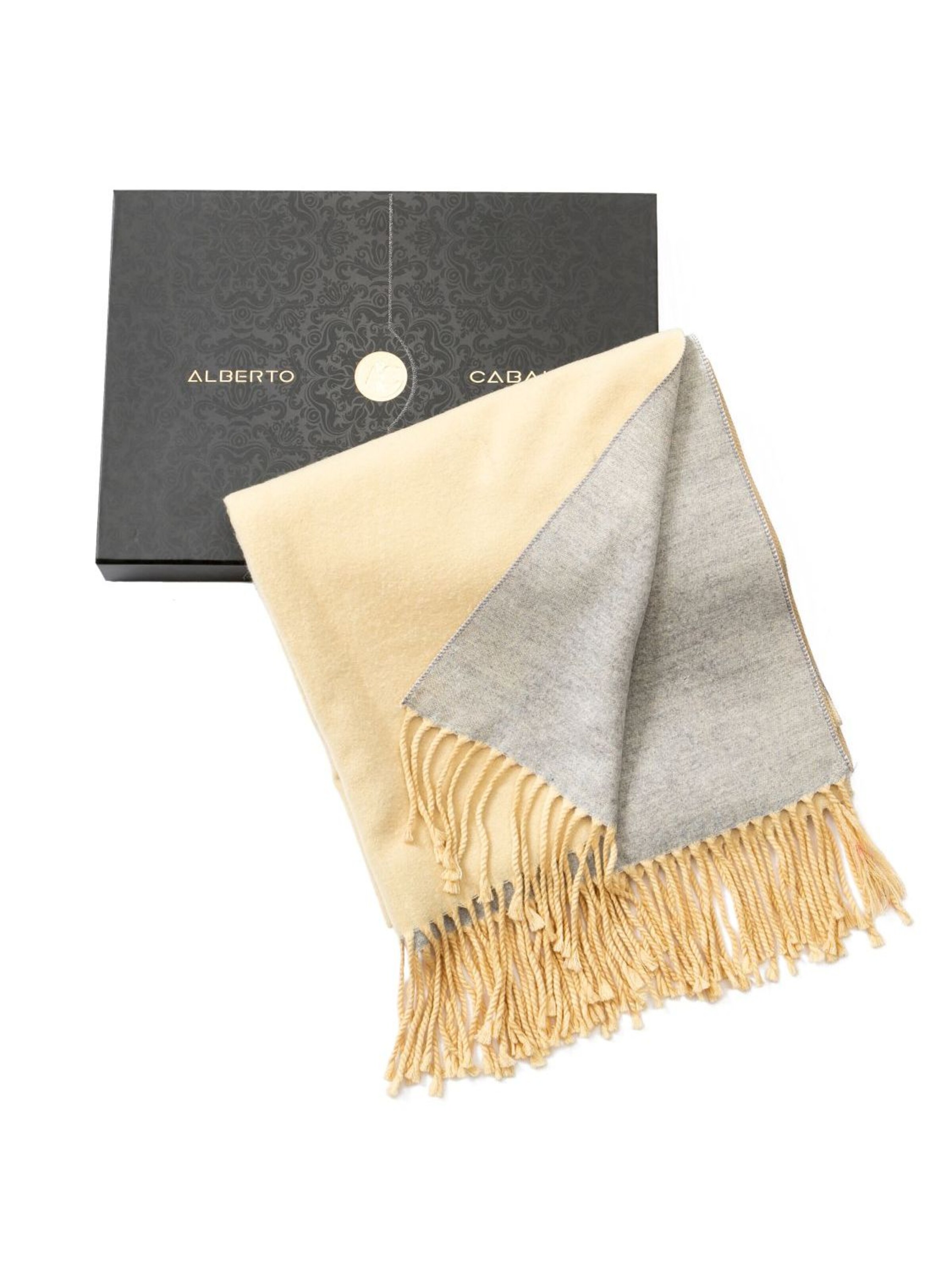 alberto cabale Scarf 'Recto-Verso' in Beige