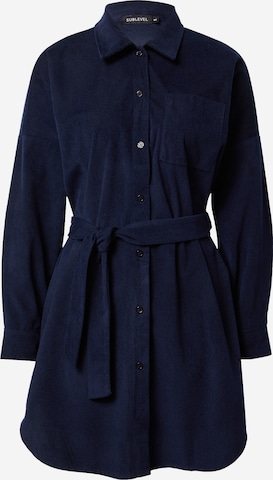 Robe-chemise Sublevel en bleu : devant