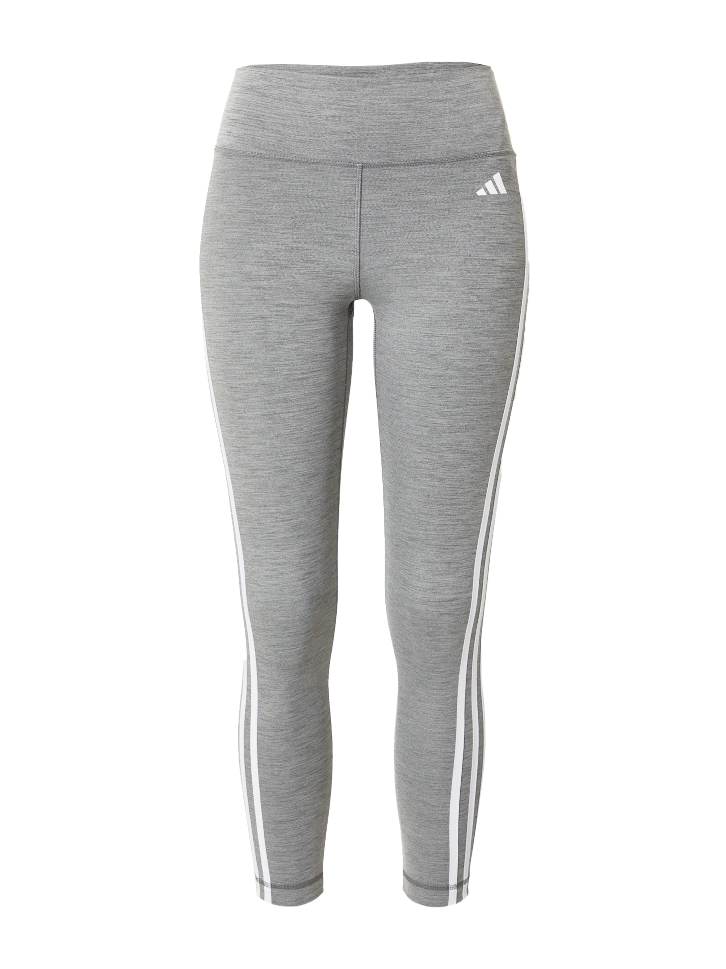ADIDAS PERFORMANCE Sportsbukser 'Train Essentials 3-Stripes High-Waisted' i grå: forside