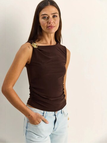 Camicia da donna di Bianco Lucci in marrone