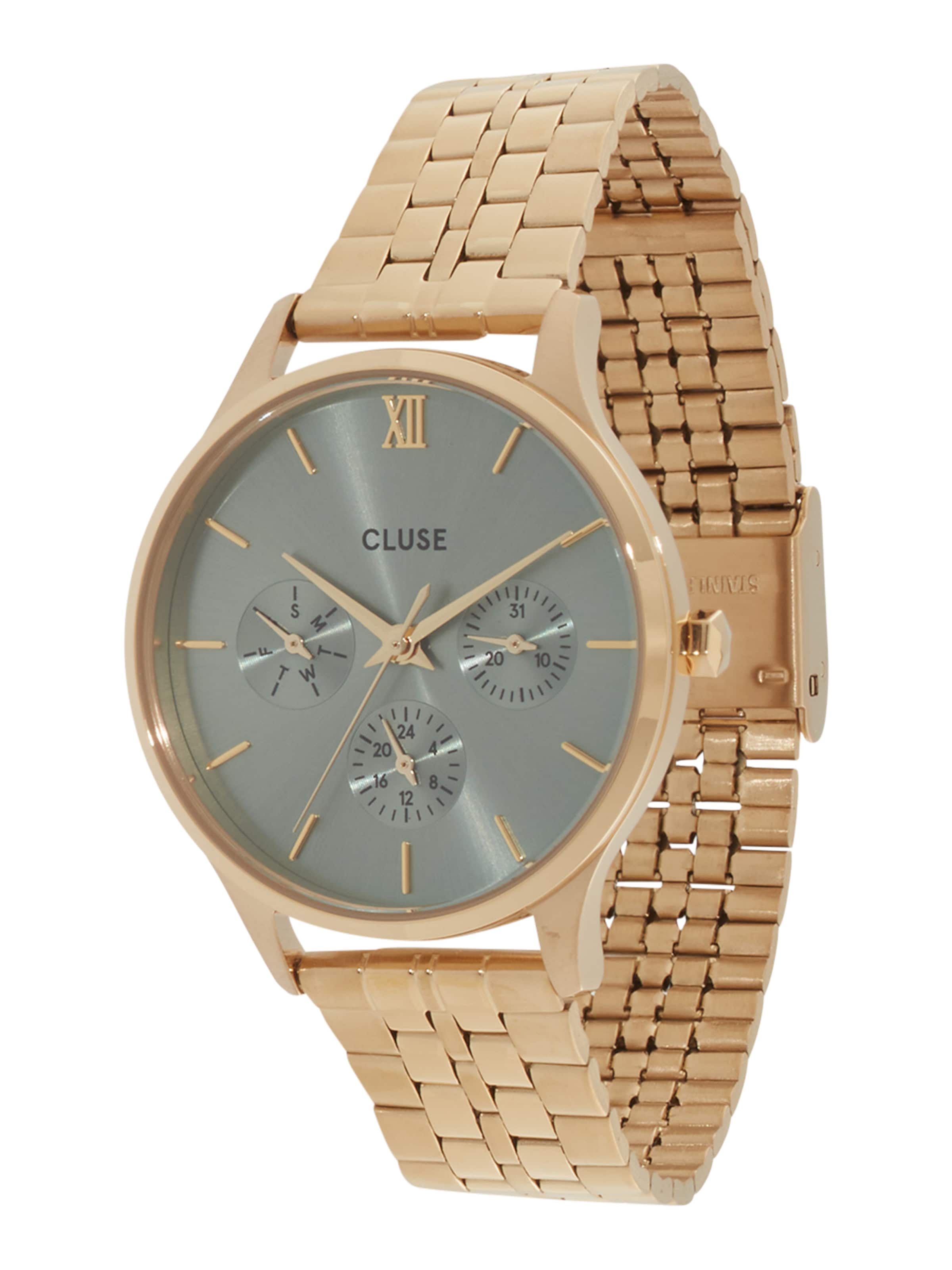 Montre à affichage analogique CLUSE en or : devant