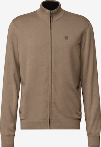 Street One MEN Knit Cardigan in Brown: front