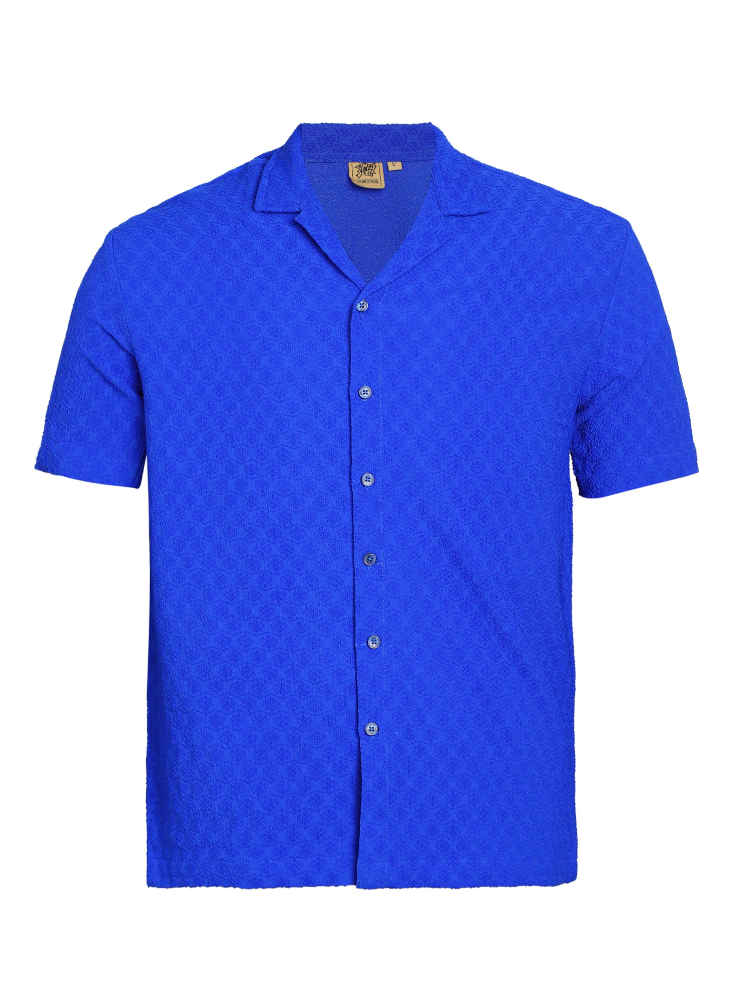 Campus Sutra Pohodlné nošení Košile 'Symphony' – modrá: přední strana