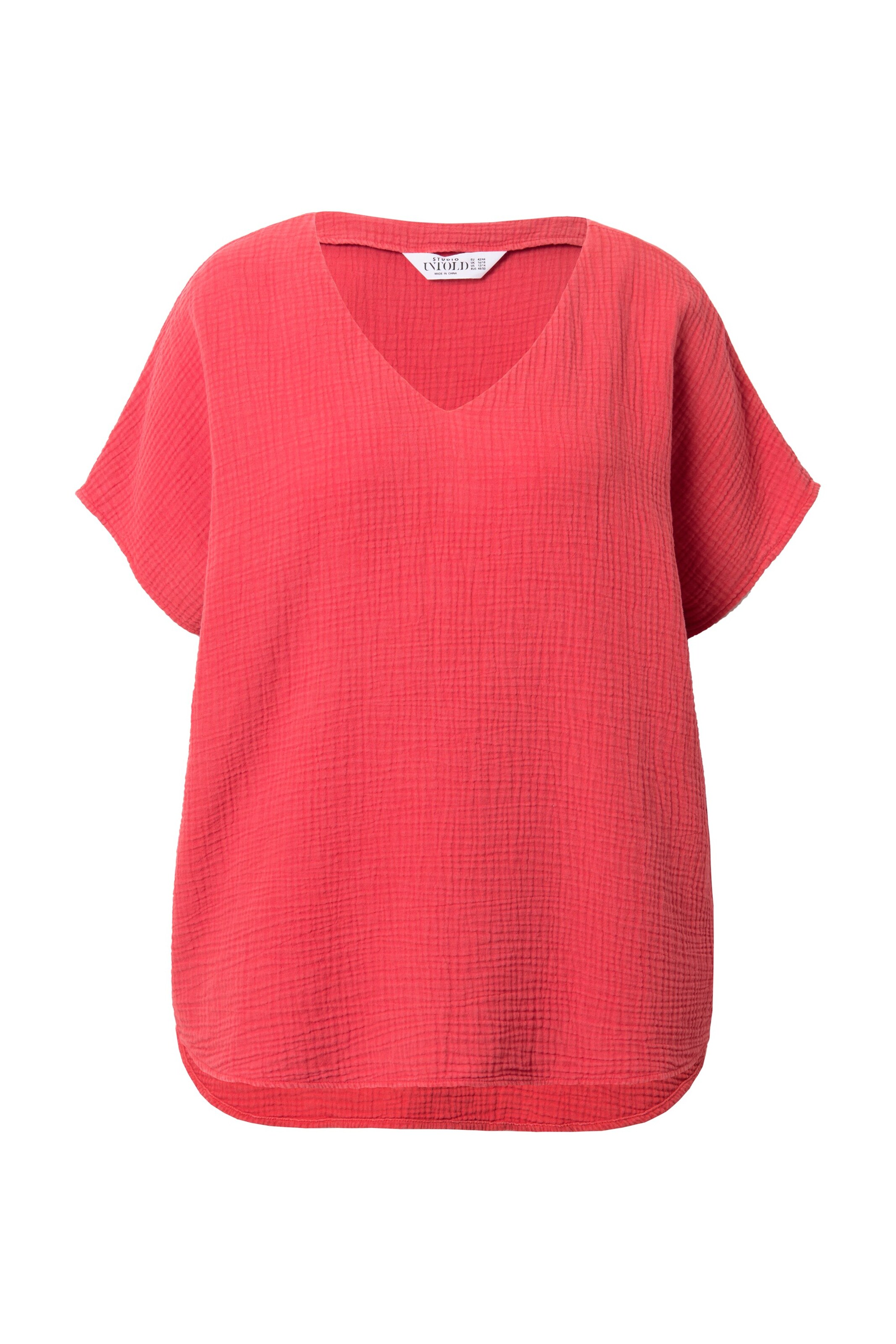 Studio Untold Blouse in Rood: voorkant