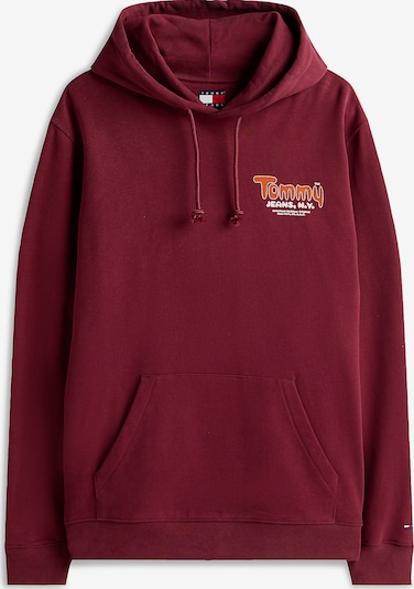 Tommy Jeans Sweater majica u tamno narančasta / boja vina / bijela, Pregled proizvoda