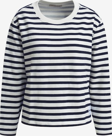 Smith&Soul Gestreiftes Boxy-Sweatshirt in Blau: Vorderseite
