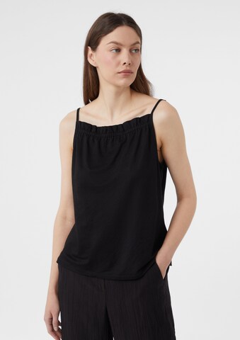 Haut comma casual identity en noir : devant