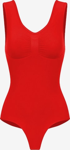 cfab (formerly creamy fabrics) Shapingbody 'Tank Bodysuit Sculpting Shapewear mit String' in Rot: Vorderseite