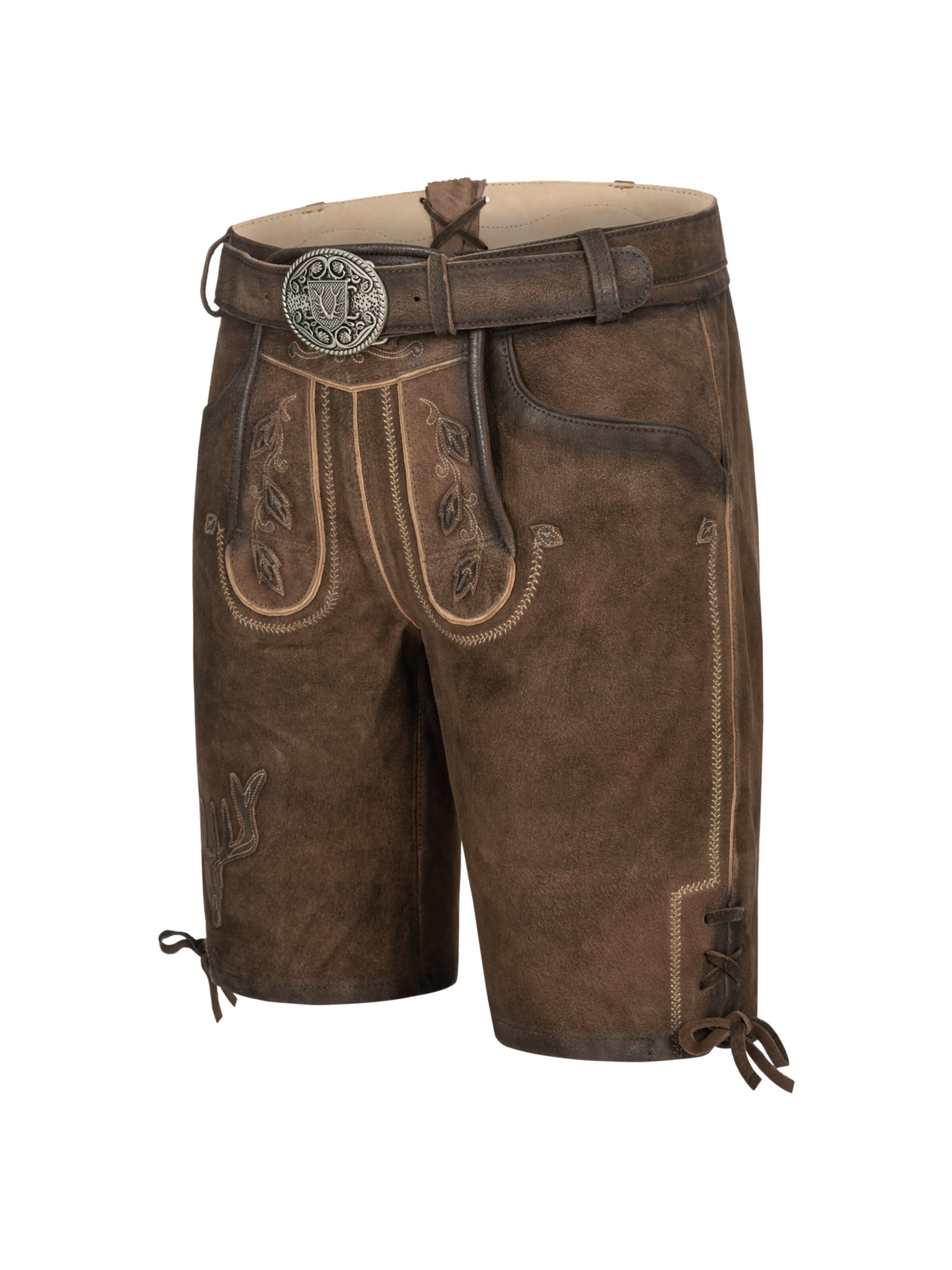 Krüger Buam Regular Traditional pants ' Werner ' in Brown