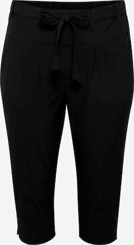 Coupe slim Pantalon 'Jia' KAFFE CURVE en noir : devant