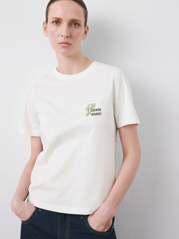 MANGO Koszulka 'ILUSTRA' w kolorze biały: przód