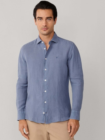 Hackett London Regular Fit Hemd 'ESS' in Blau: Vorderseite