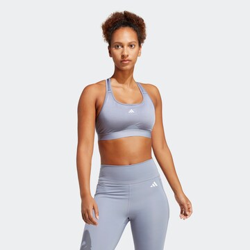 ADIDAS PERFORMANCE Bralette Sports bra 'Powerreact Medium-Support' in Purple: front