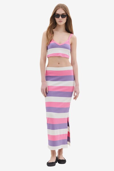 No Matter What Top in XS in de kleur Lila / Lichtroze / Wit, Productweergave