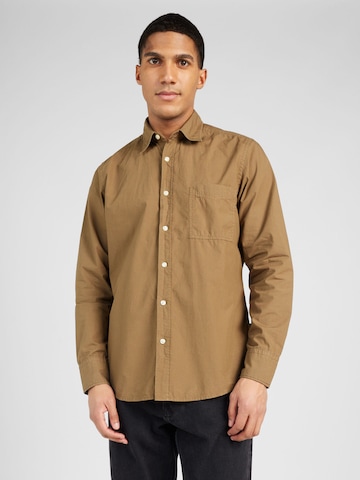 BOSS Orange - Regular Fit Camisa 'Relegant 6' em verde: frente