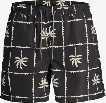 JACK & JONES Zwemshorts 'FIJI' in Zwart: voorkant