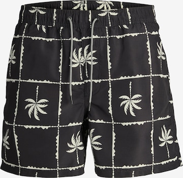 Shorts de bain 'FIJI' JACK & JONES en noir : devant