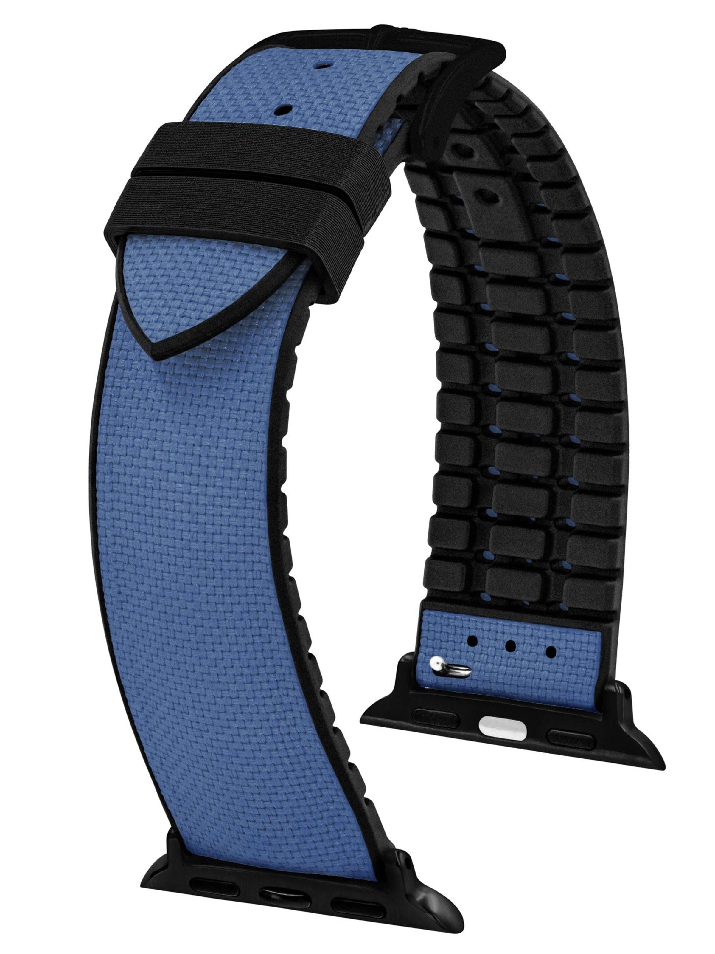 HIRSCH Armbänder - Reloj digital 'Arne for Apple Watch' en azul: frente