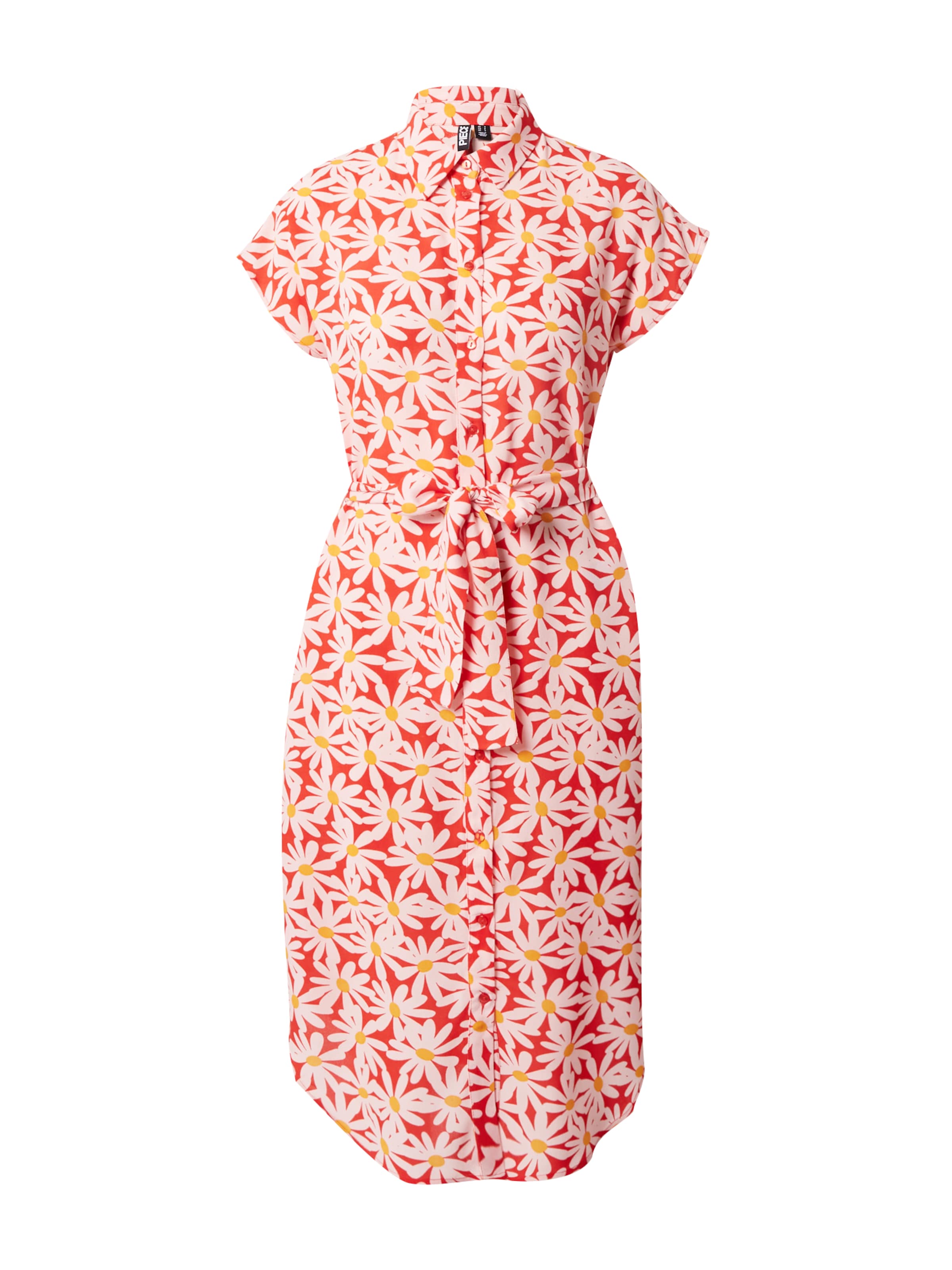 PIECES Sukienka koszulowa 'Nya' w kolorze pomarańczowy: przód