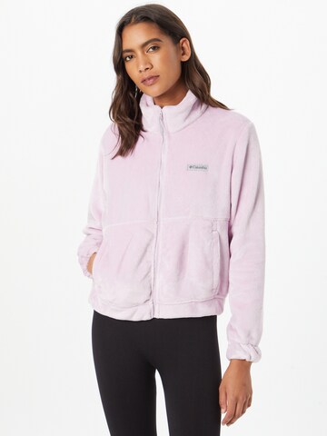 COLUMBIA Athletic Fleece Jacket 'Fireside' in Pink: front