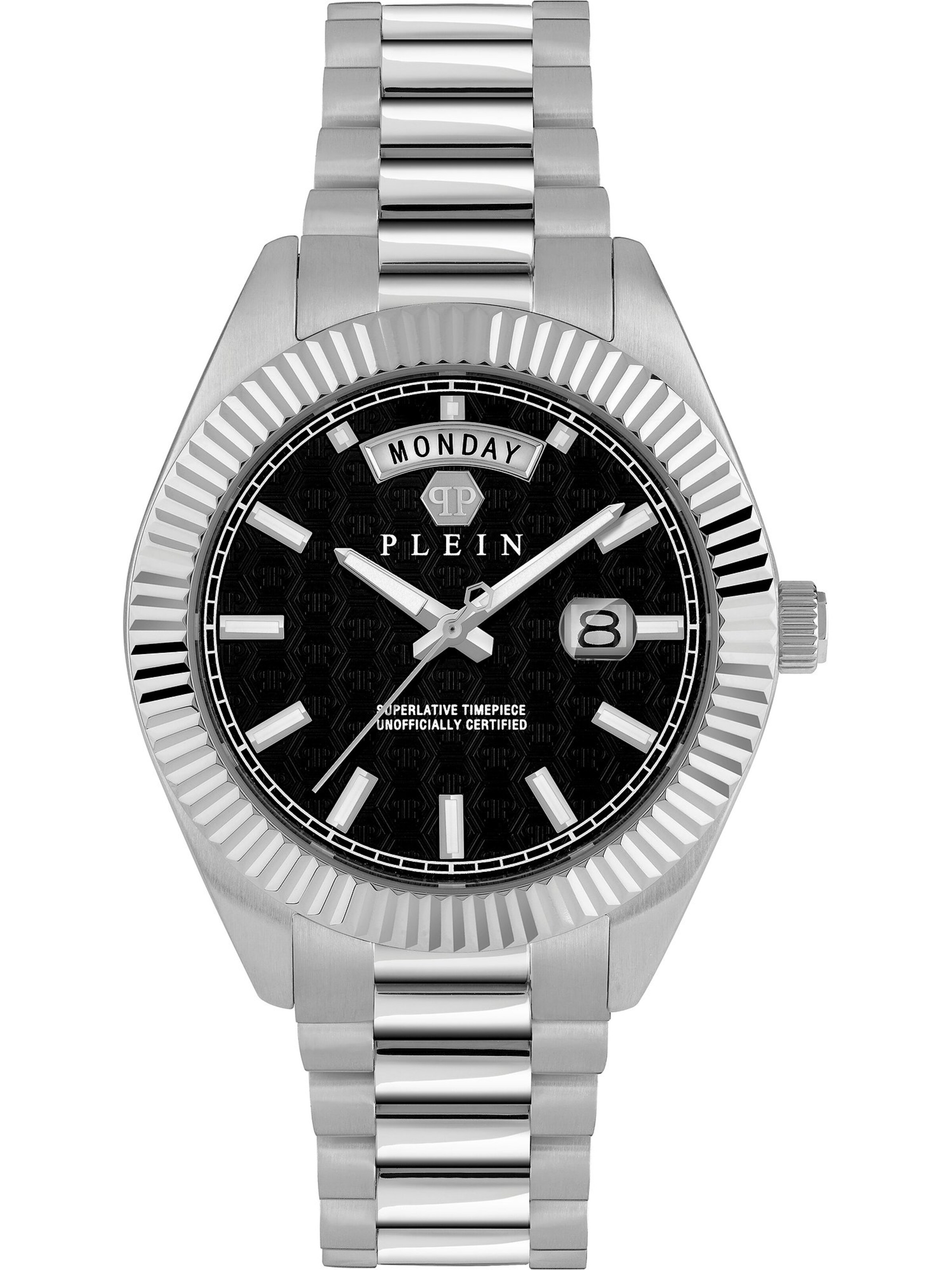 Montre à affichage analogique Philipp Plein en argent : devant