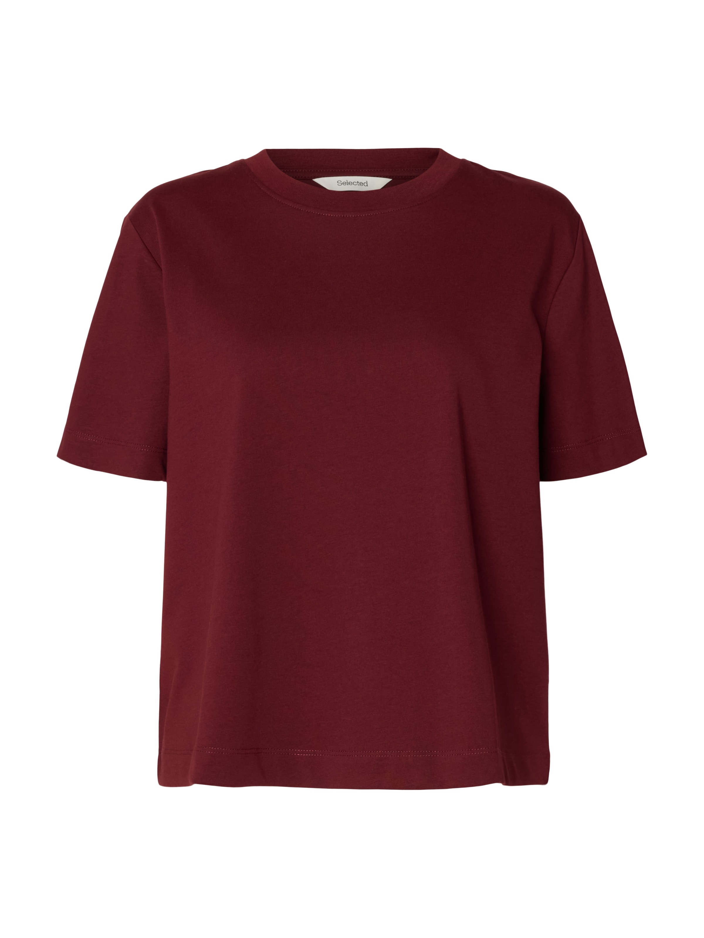 SELECTED T-Shirt 'SLFEssential' in Rot: Vorderseite