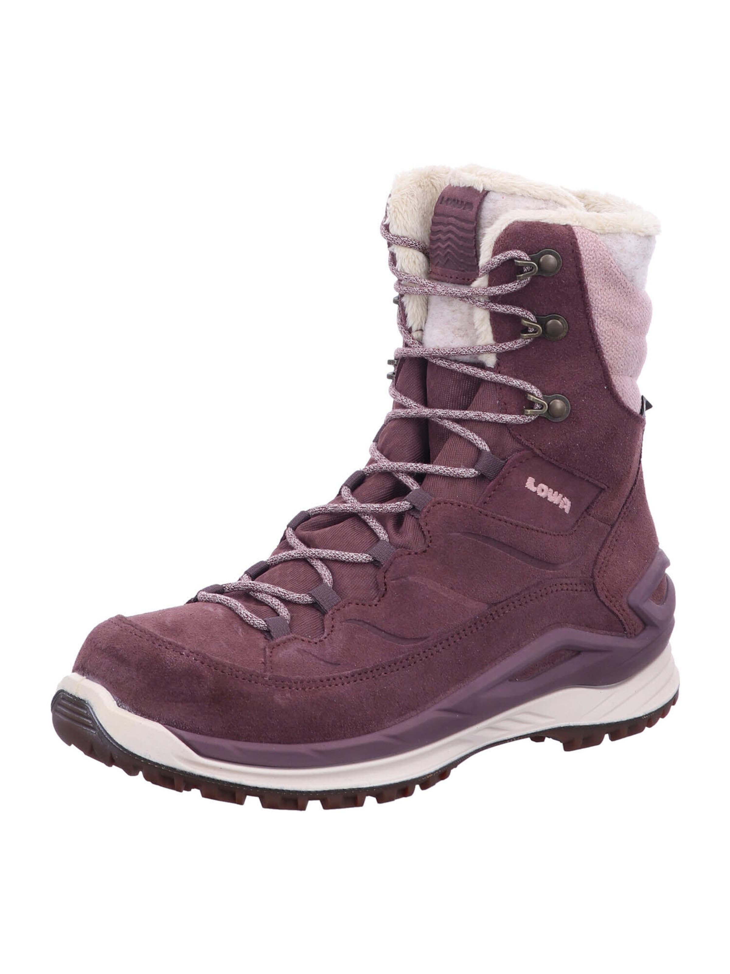 LOWA Boots in Purple: front