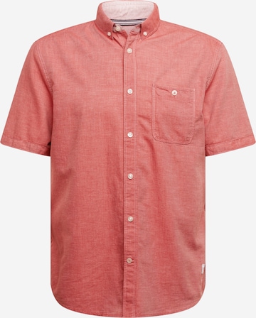 Coupe regular Chemise TOM TAILOR en rouge : devant