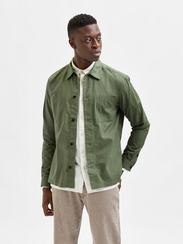 SELECTED HOMME Regular fit Overhemd 'Luka' in Groen: voorkant