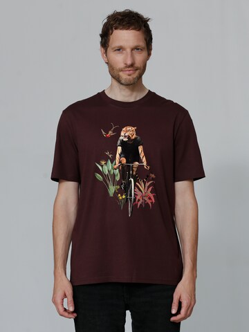 Maglietta ' Fancy Tiger ' di Watapparel in rosso: frontale