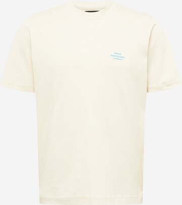 T-Shirt MADS NORGAARD COPENHAGEN en beige : devant