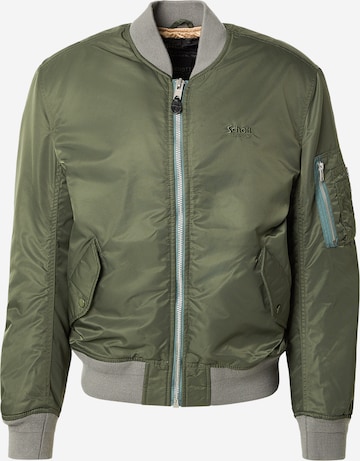 Schott NYC Přechodná bunda 'MACAMPSRS' – zelená: přední strana