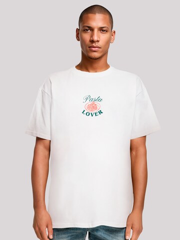 T-Shirt 'Pasta Lover' F4NT4STIC en blanc : devant