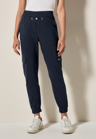 CECIL Tapered Cargohose in Blau