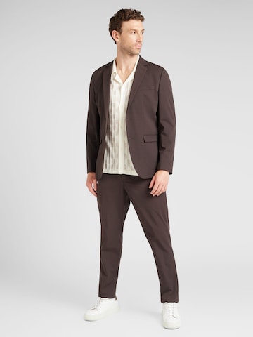 SELECTED Slim fit Suit 'SLHLIAM' in Brown
