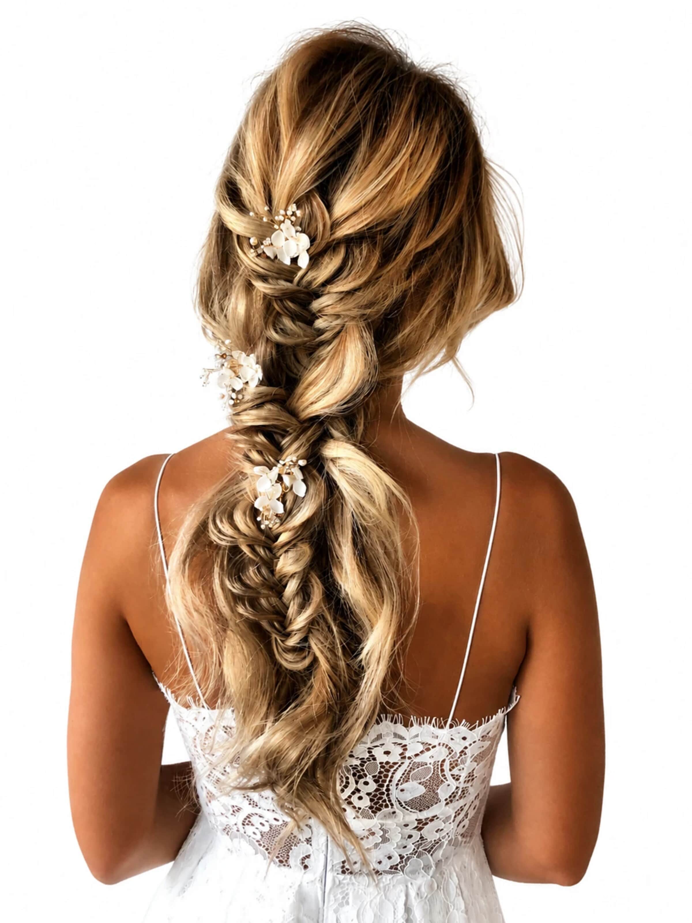 Ornement pour cheveux 'Ilja Hairpins Gold' SallyJaneBridal en or : devant