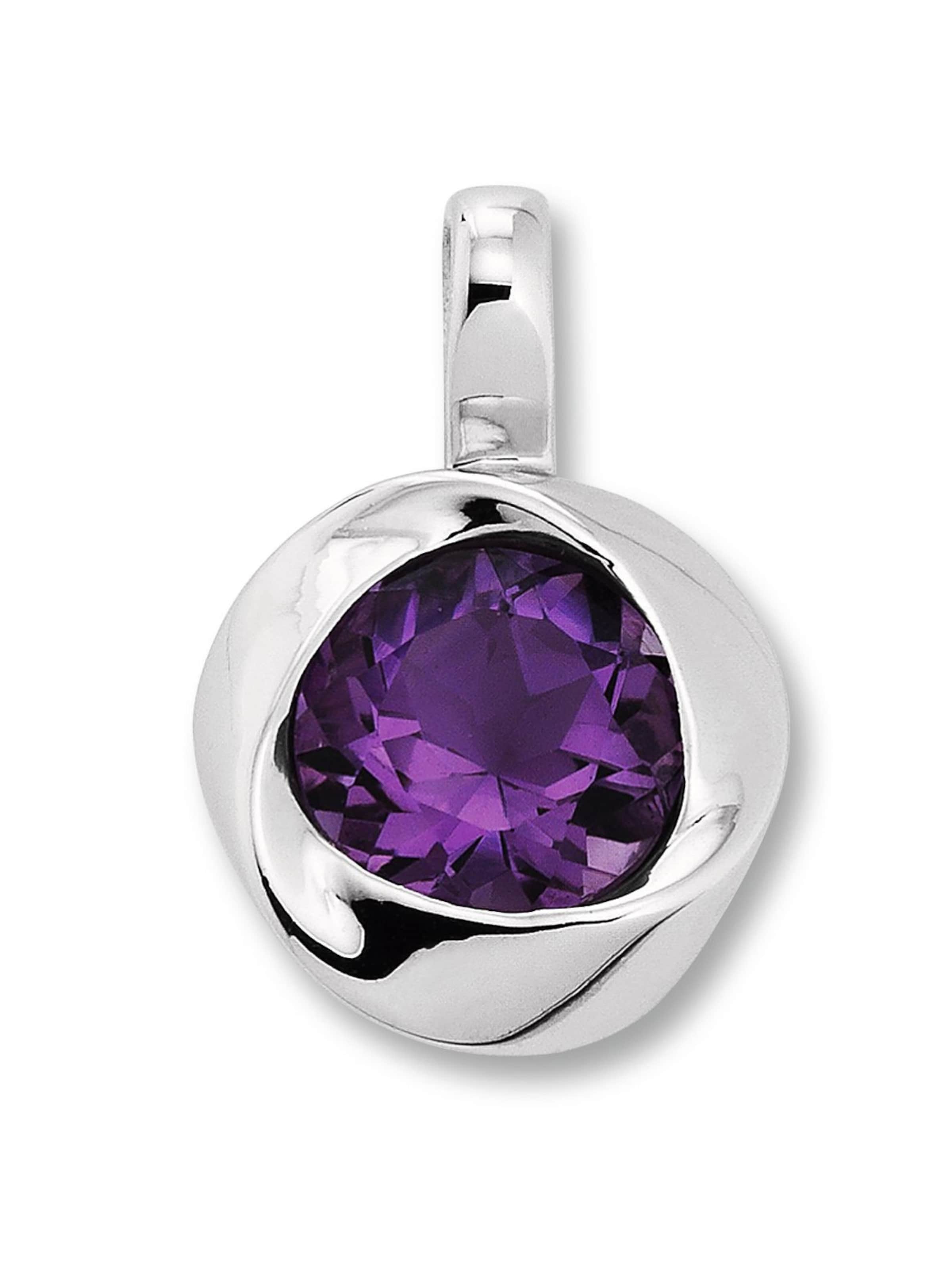 ONE ELEMENT Pendant 'Amethyst' in Silver: front