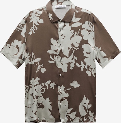 MANGO MAN Overhemd 'Mauit' in de kleur Bruin / Offwhite, Productweergave