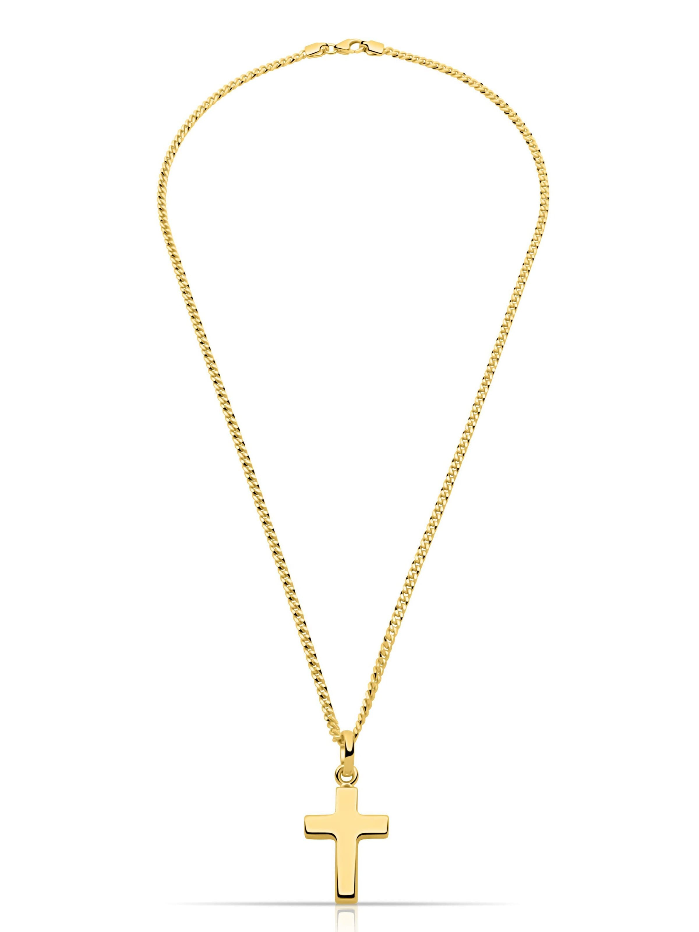 Tony Fein Pendant 'Kreuz' in Gold: front