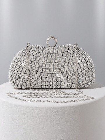 Tomshop24-7 Clutch 'Diamond' in Silver