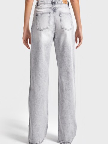 IT'S BASIC Regular Jeans 'Straight High Rise Jeans' in Grey