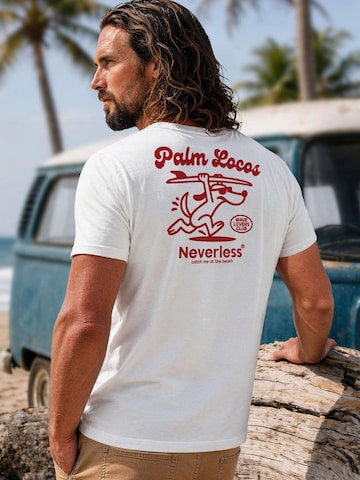Neverless Shirt 'Palm Locos' in White