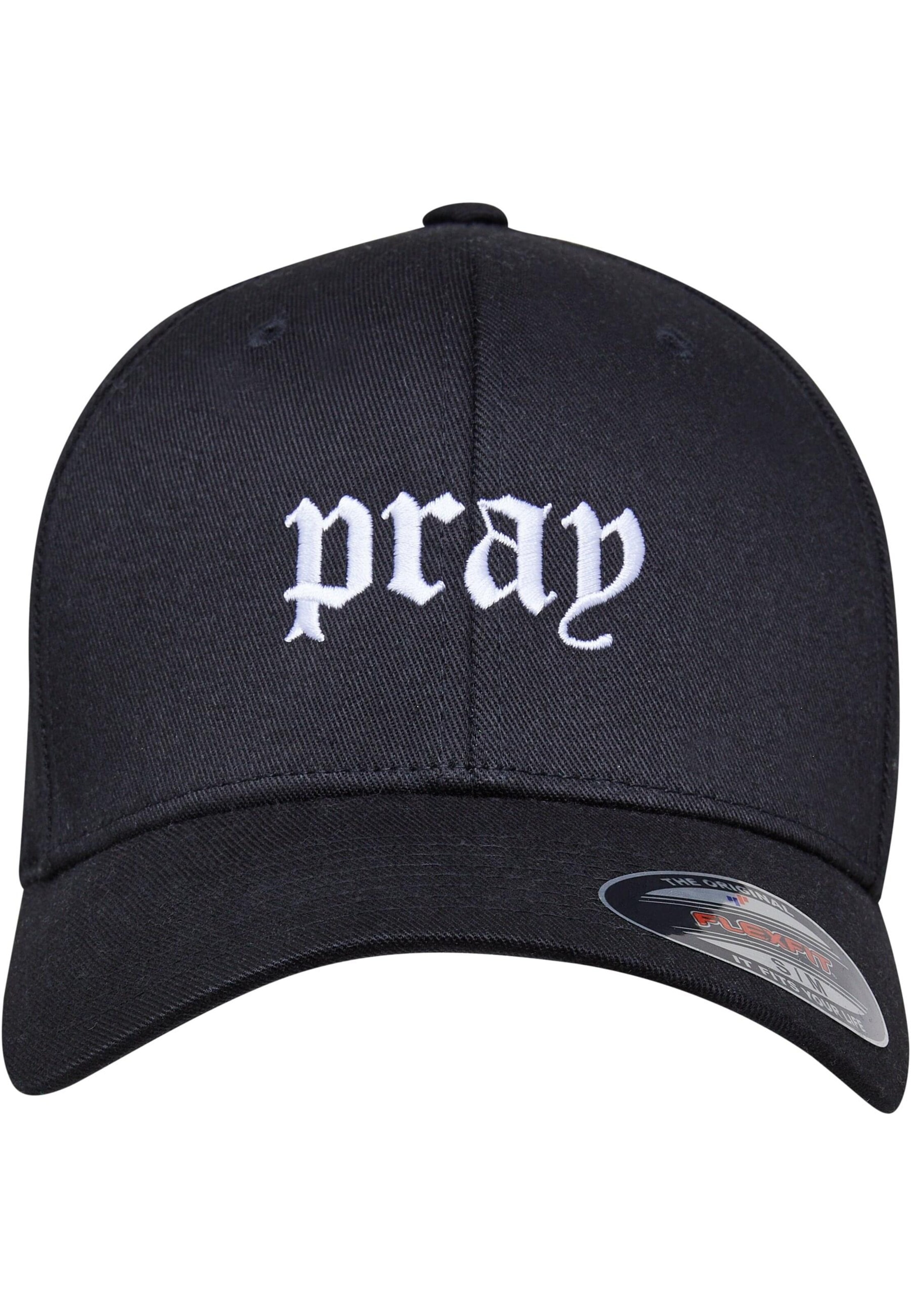 Cappello da baseball 'Pray' di Mister Tee in nero: frontale