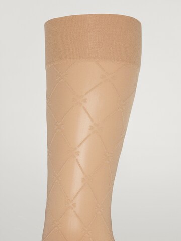 Wolford Fine Stockings 'Aurora Love' in Beige