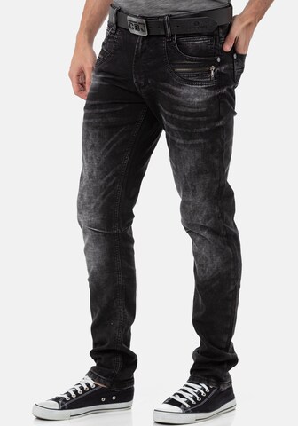 CIPO & BAXX Slimfit Jeans in Schwarz