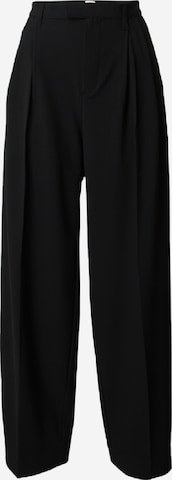 Loosefit Pantaloni cu dungă 'Sportina Paria' de la MADS NORGAARD COPENHAGEN pe negru: față