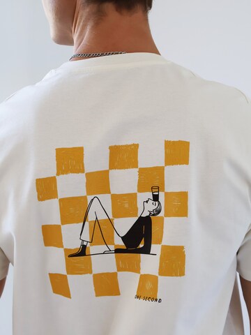 Kultgut Shirt 'One Second' in White